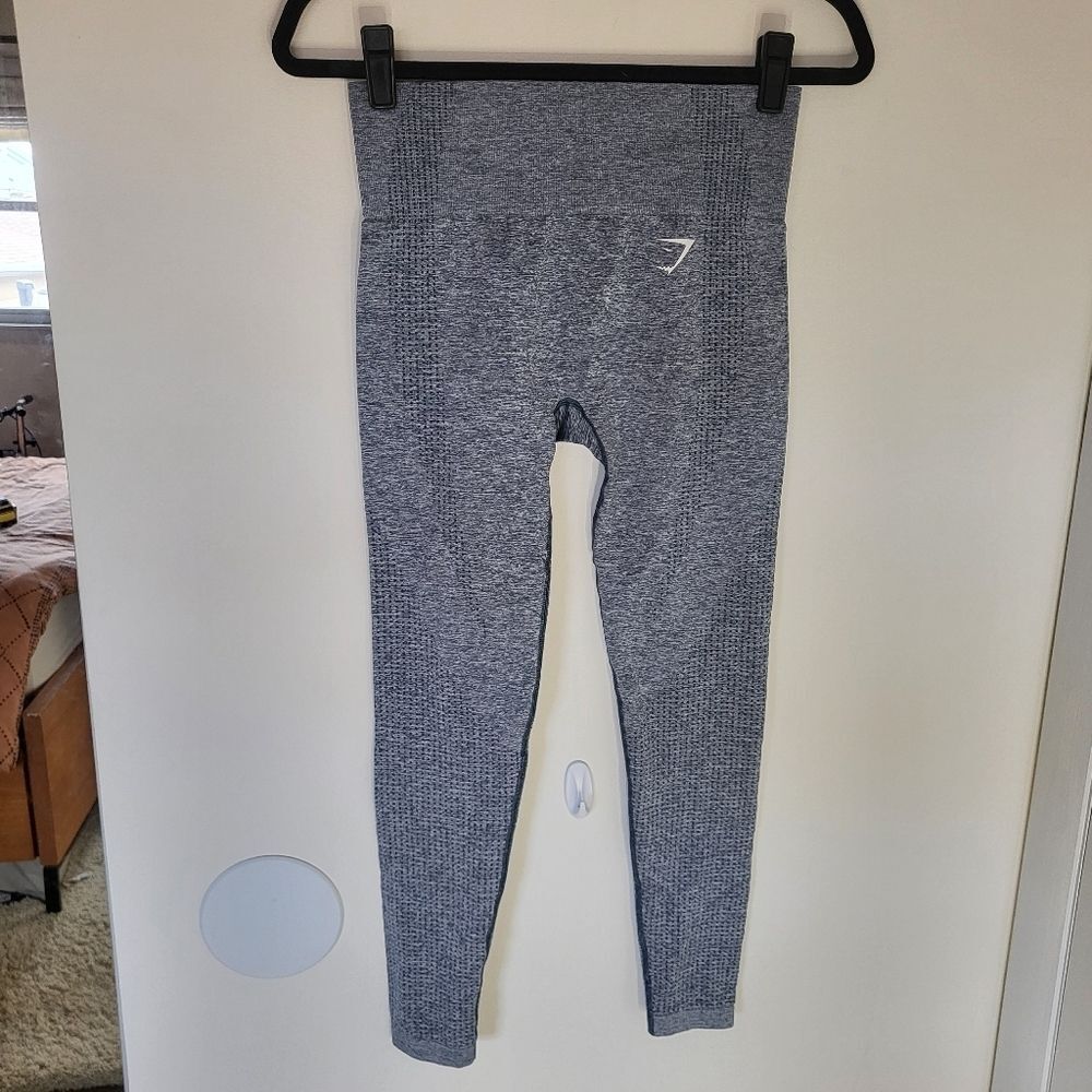 EUC Gymshark Vital Seamless Legging Blue Grey Marl Small
